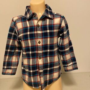 Boys plaid button front shirt